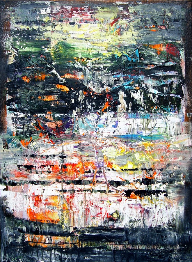 Composition MA608, Akryl na plátně, 2015, 70 x 50   cm